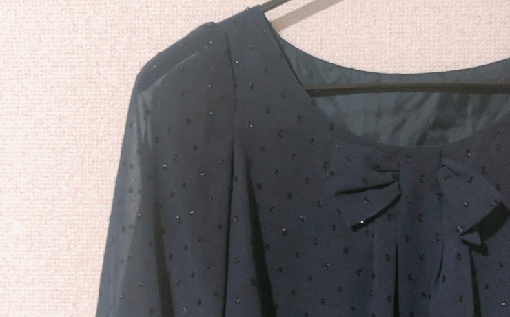 透け感リボンワンピース